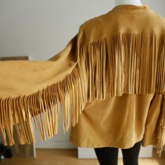 Vintage Deerskin Waterfall Front Fringe Jacket - Picture 8 of 15